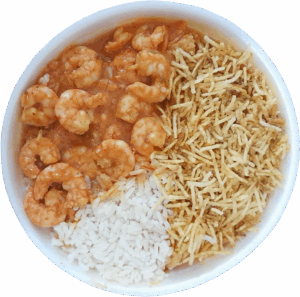 Estrogonofe de camarão